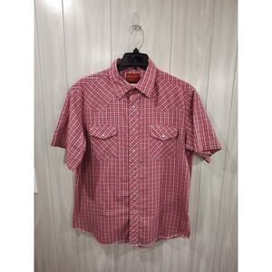 Vintage Men's Rustler X Long Tails Pearl Snap Western Short Sleeve Shirt Size L